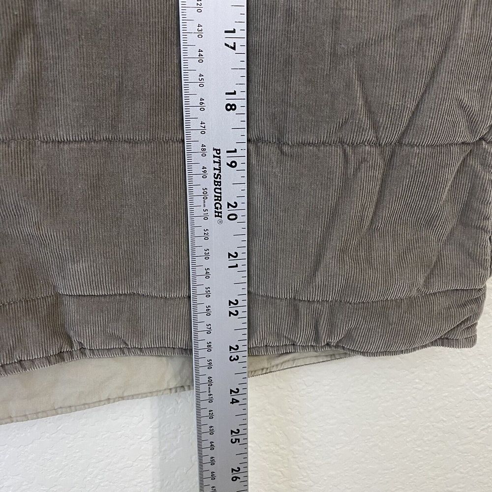 Eddie Bauer Vest Womens XL Corduroy Cotton Collin Bay Brown Gray - Picture 5 of 6